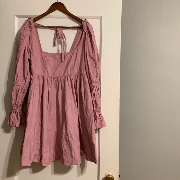 ✨ NWOT Anthropologie Square-Neck Corduroy Babydoll Mini Dress Sz L - Picture 5 of 10